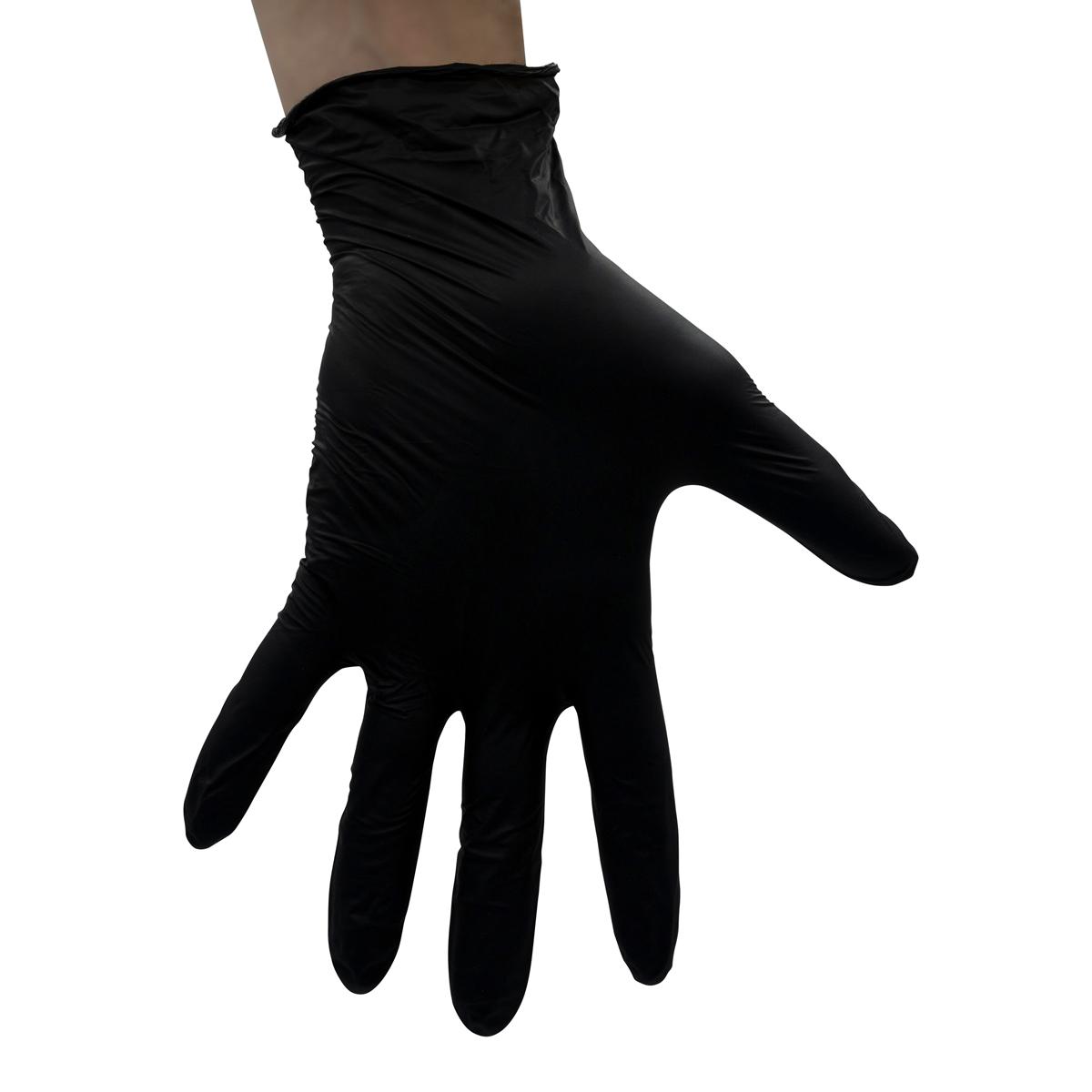 BluZen Gloves XL Black Nitrile Powder-Free 100/Carton