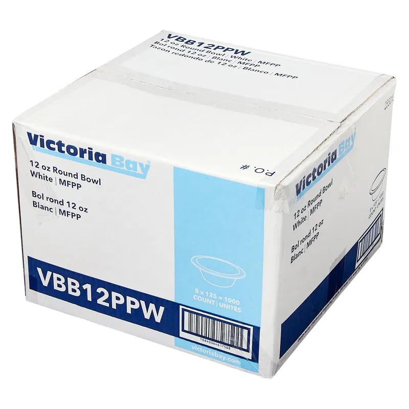 Victoria Bay Bowl 12 OZ Plastic White Heavyweight 1000/Case