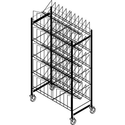 Dinex® Drying and Storage Cart 40X20.25X73 IN Stainless Steel 2/Case