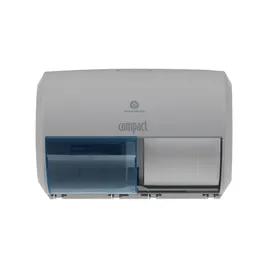 Compact® Toilet Paper Dispenser 6.75X10.12 IN Gray High Capacity Coreless Side-by-Side 1/Each