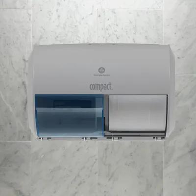 Compact® Toilet Paper Dispenser 6.75X10.12 IN Gray High Capacity Coreless Side-by-Side 1/Each