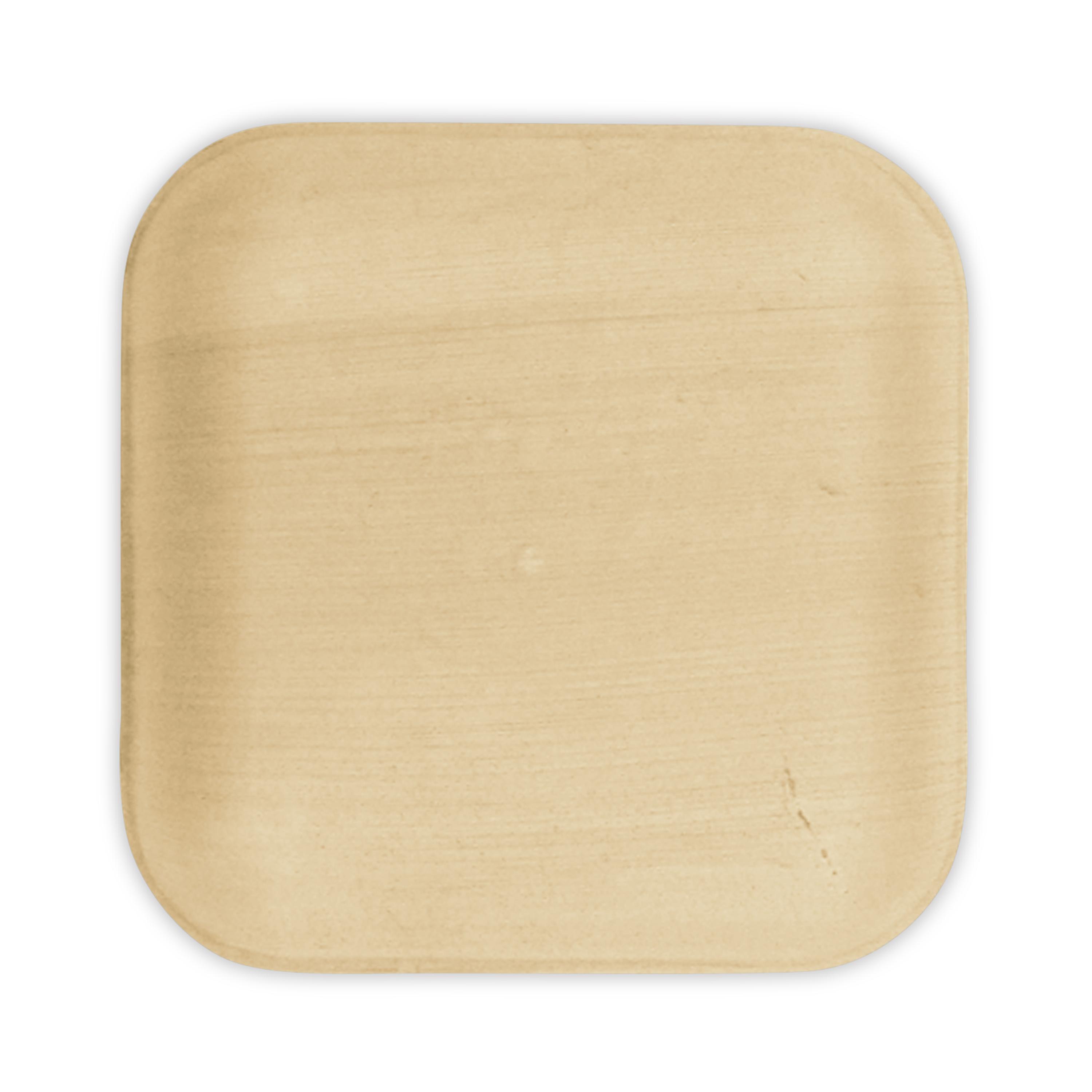 Plate 6X6 IN Palm Leaf Square 100/Case