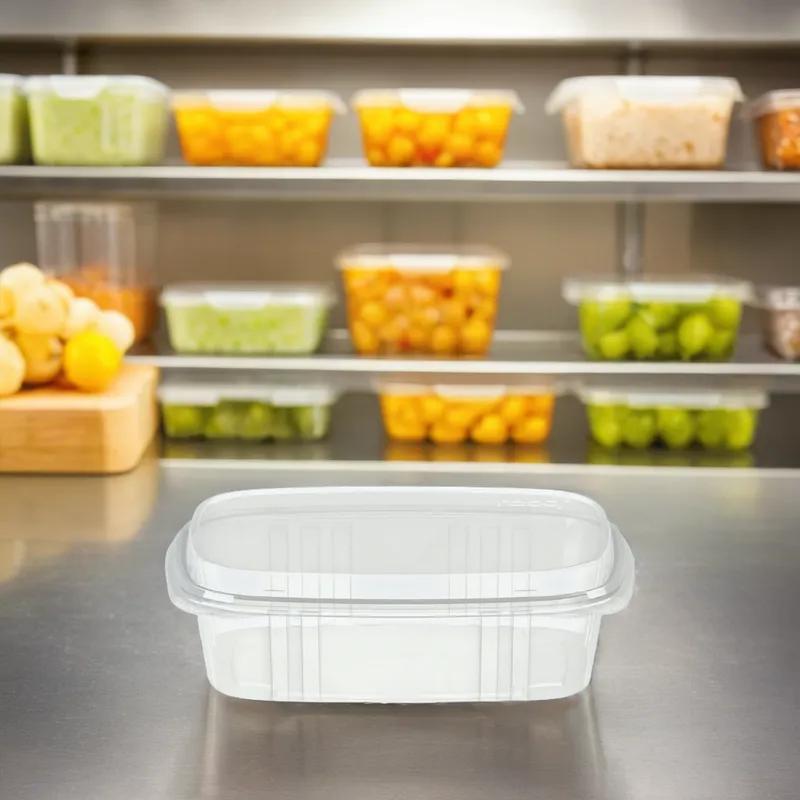 Deli Container Hinged With Dome Lid Medium (MED) 32 OZ Plastic Clear 200/Case