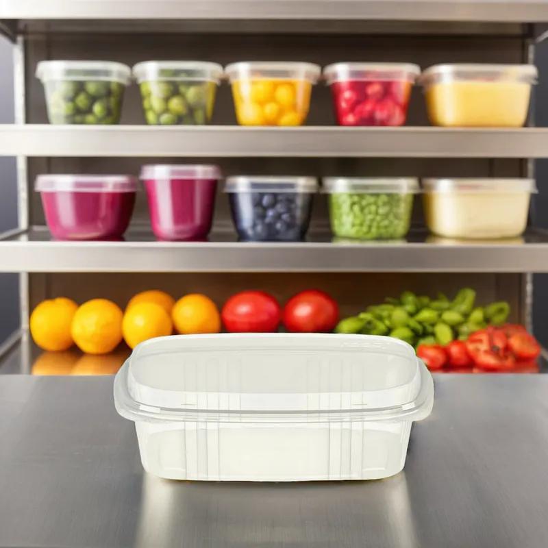 Deli Container Hinged With Dome Lid Medium (MED) 32 OZ Plastic Clear 200/Case