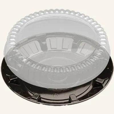 DisplayPie Pie Container & Lid Combo With Dome Lid 10X1.75 IN Black Clear Fluted 100/Case