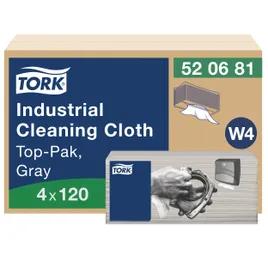 Tork Cleaning Cloth 6.417X5.512 IN Folded: 1.693X5.512 IN 1 Gray Embossed Refill Industrial 480/Case