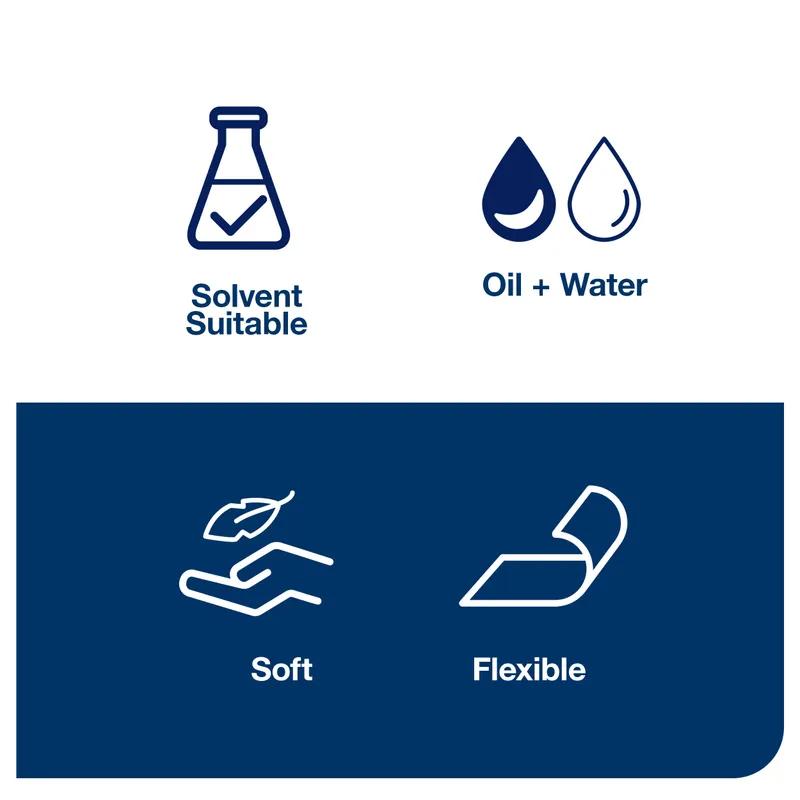 Tork Cleaning Cloth 6.417X5.512 IN Folded: 1.693X5.512 IN 1 Gray Embossed Refill Industrial 480/Case