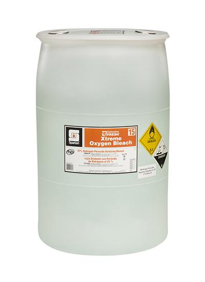 Clothesline Fresh® Xtreme® 15 Fragrance Free Oxygen Bleach 55 GAL Acidic RTU Hydrogen Peroxide 1/Drum