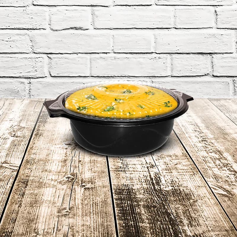 Bowl 16 OZ PP Black Round Microwave Safe Cut Resistant 250/Case