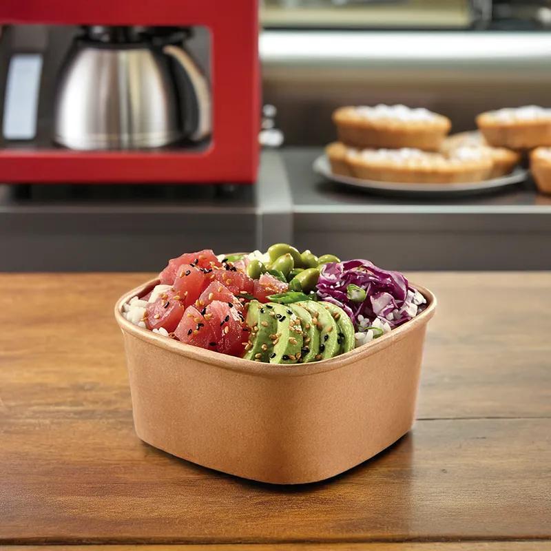 Bowl 16 OZ Paperboard Kraft Square 300/Case