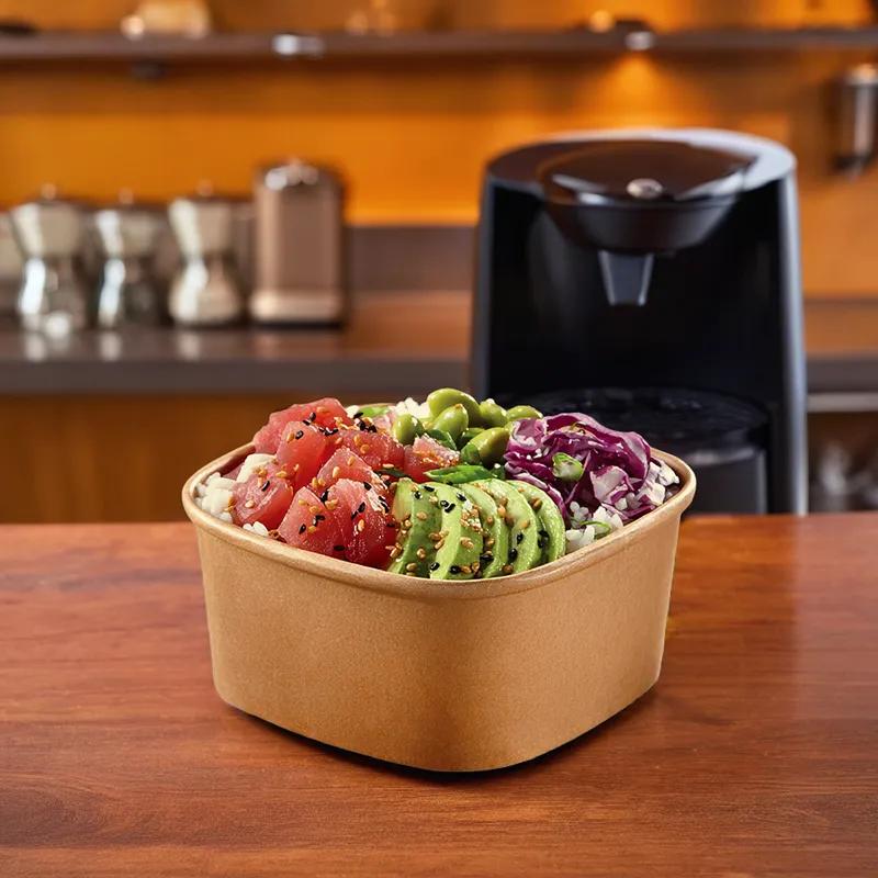 Bowl 16 OZ Paperboard Kraft Square 300/Case