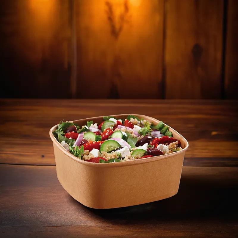 Bowl 32 OZ Paperboard Kraft Square 300/Case