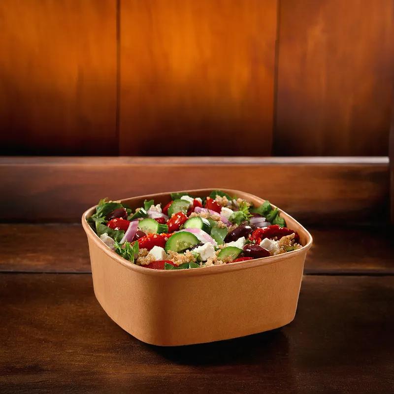 Bowl 32 OZ Paperboard Kraft Square 300/Case