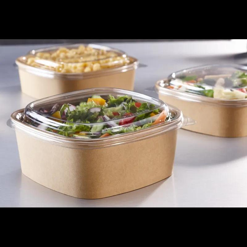 Lid PET Clear Square For 24-32 OZ Paper Bowl 300/Case