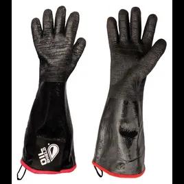 Hot Oil Gloves Mens Large (LG) 18 IN Black Neoprene Elbow-Length Antimicrobial Rough Finish 1/Pair