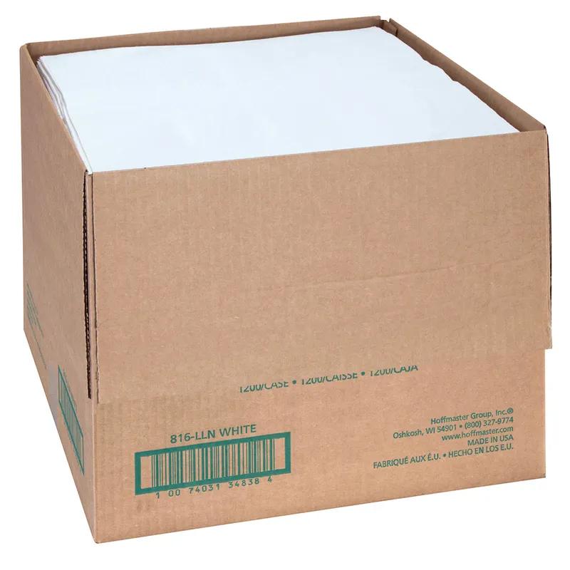 Dinner Napkins 16X16 IN White DRC Airlaid Paper Flat Pack 1200/Case