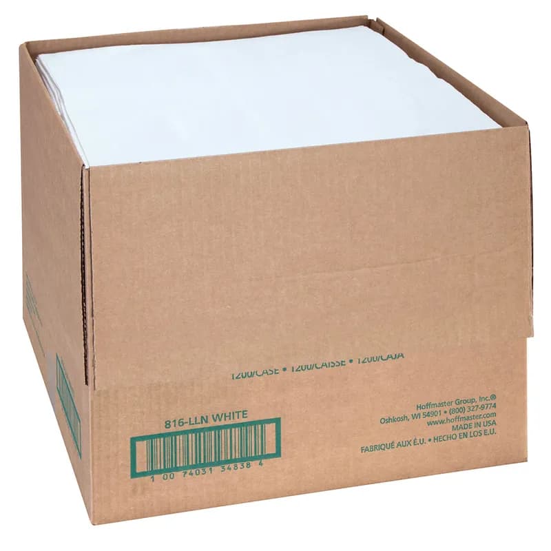 Dinner Napkins 16X16 IN White DRC Airlaid Paper Flat Pack 1200/Case