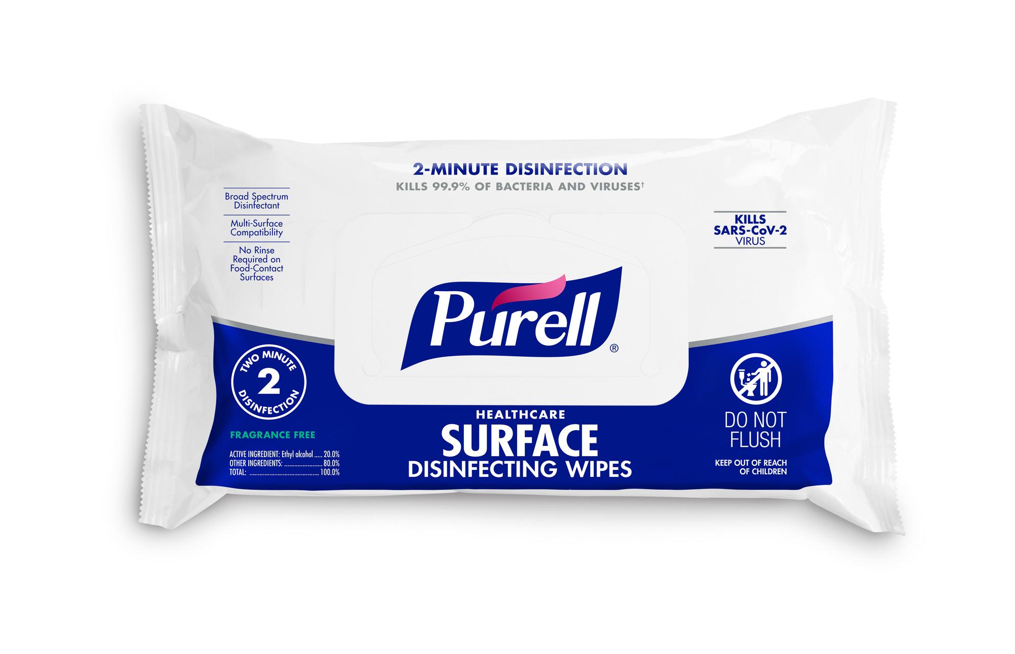 Purell® Flowpack Sanitizer Wipe 72 Count/Pack 12 Packs/Case 864 Count/Case