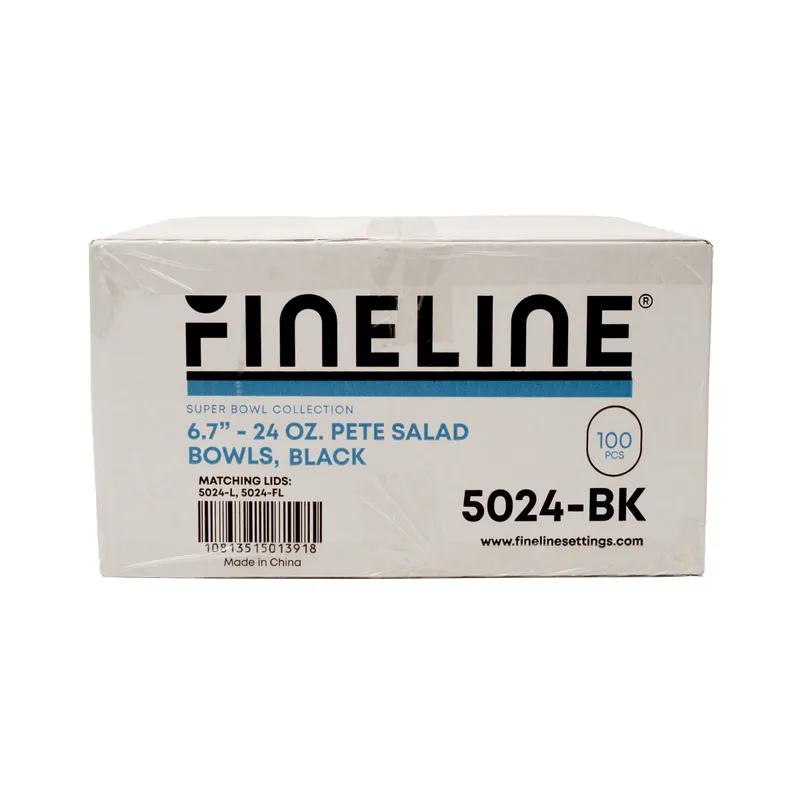 Super Bowl Salad Bowl 24 OZ PET Black Round 100/Case
