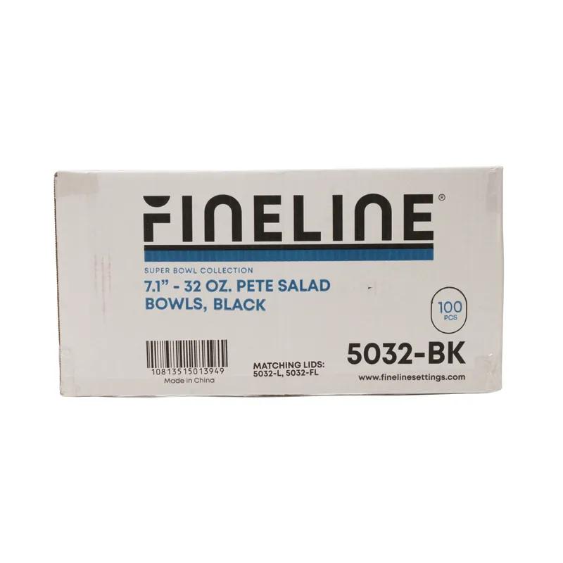 Super Bowl Salad Bowl 32 OZ PET Black Round 100/Case