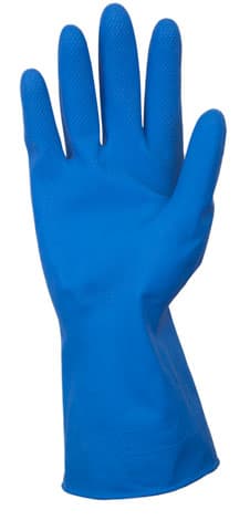 General Purpose Gloves XL 12 IN Blue 16MIL Latex Flock Lined 1 Count/Pack 120 Count/Case