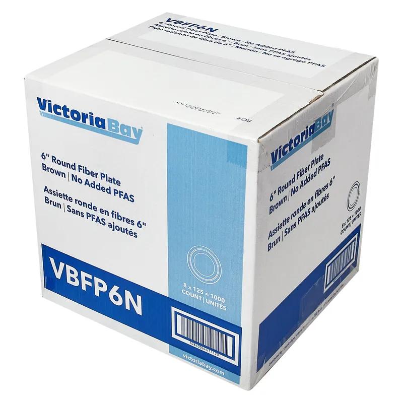 Victoria Bay Plate 6 IN Plant Fiber Brown Round 1000/Case