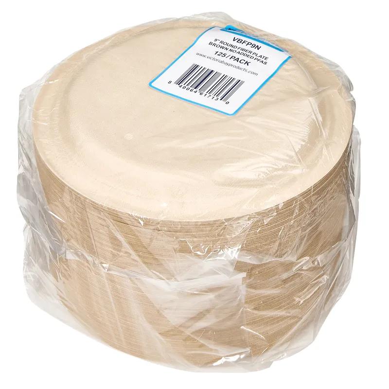 Victoria Bay Plate 8.75 IN Plant Fiber Brown Round 500/Case