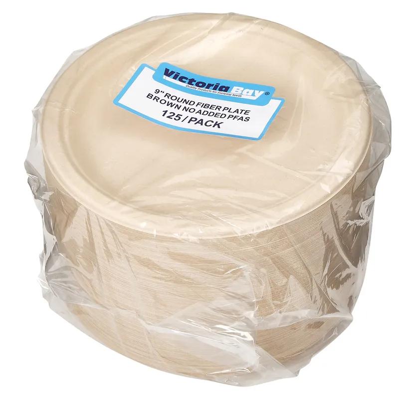 Victoria Bay Plate 8.75 IN Plant Fiber Brown Round 500/Case