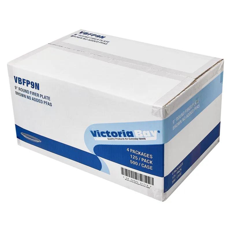 Victoria Bay Plate 8.75 IN Plant Fiber Brown Round 500/Case