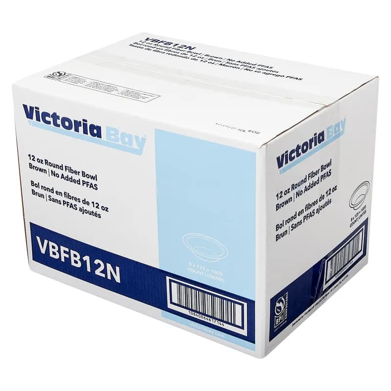 Victoria Bay Bowl 12 OZ Paper Brown Round Heavy Duty 1000/Case