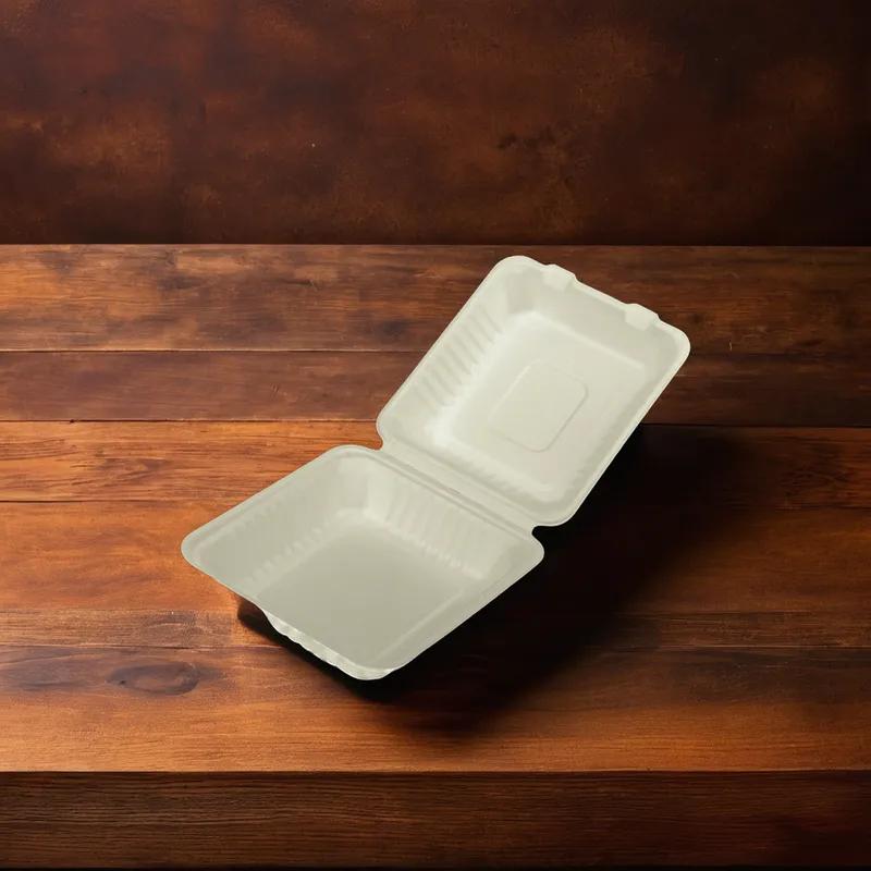 Victoria Bay Take-Out Container Hinged 8X8 IN Molded Fiber Brown Square 200/Case