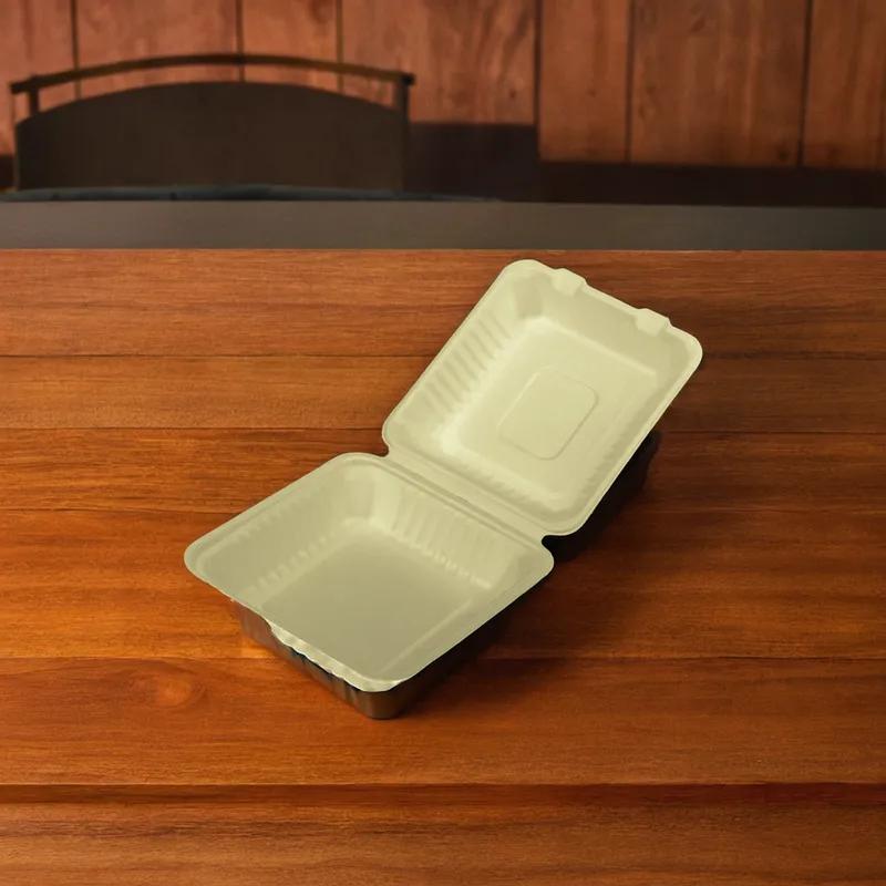 Victoria Bay Take-Out Container Hinged 8X8 IN Molded Fiber Brown Square 200/Case
