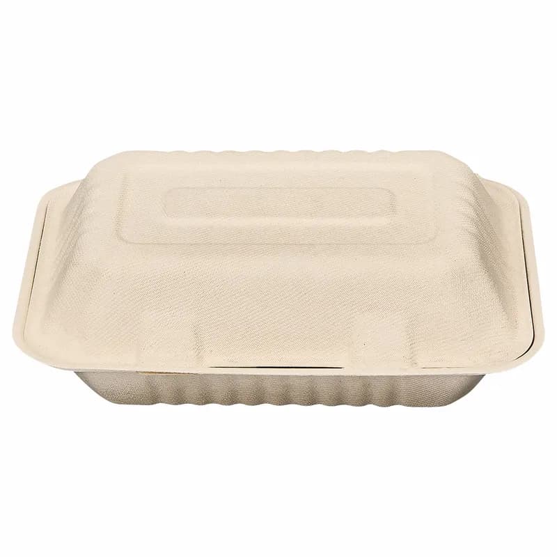 Victoria Bay Take-Out Container Hinged 9X6X3 IN Plant Fiber Brown Rectangle 250/Case