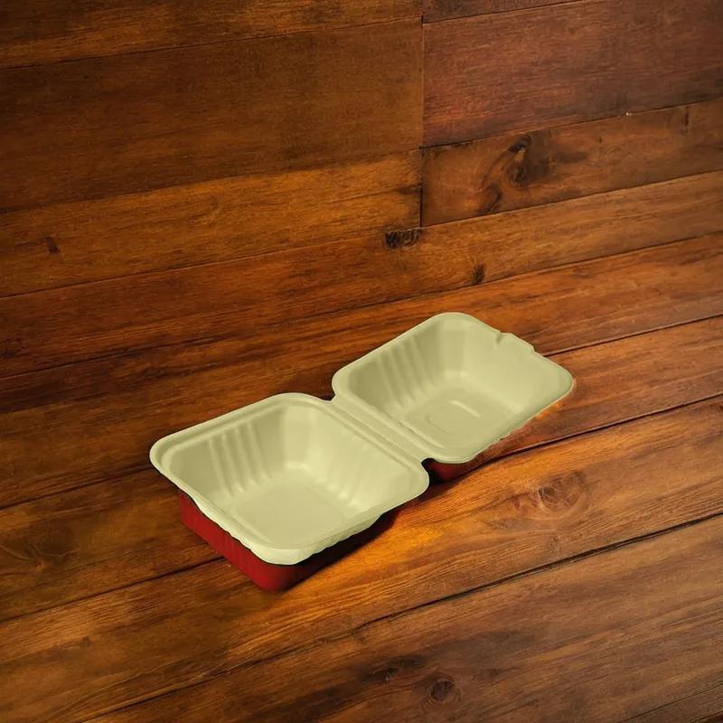 Victoria Bay Take-Out Container Hinged 6X6 IN Plant Fiber Brown Square 400/Case