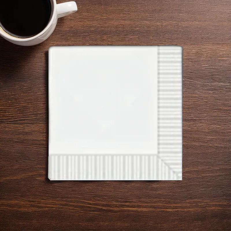 Beverage Napkins 10X10 IN White 2PLY 200 Count/Pack 20 Packs/Case 4000 Count/Case