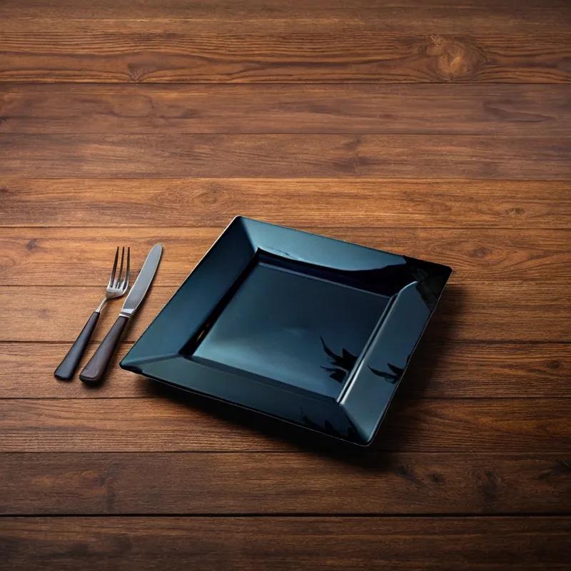 Plate 9.5X9.5 IN Black Square 120/Case