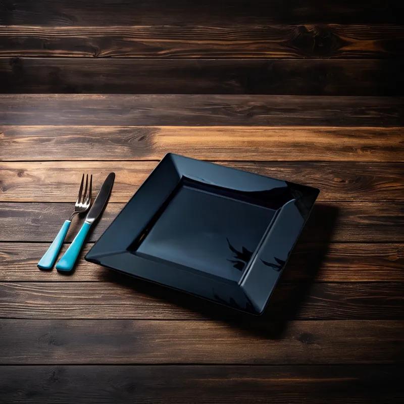 Plate 9.5X9.5 IN Black Square 120/Case