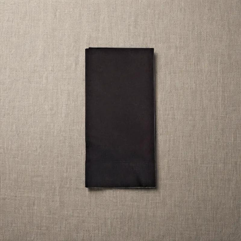 Dinner Napkins 15X17 IN Black Paper 2PLY 1/8 Fold 1000/Case