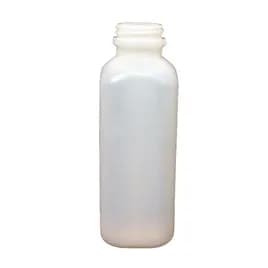 Juice Bottle 16 OZ HDPE Natural Square 38MM 240/Case