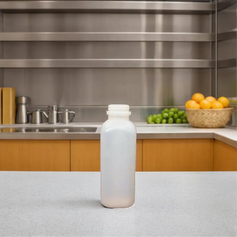 Juice Bottle 16 OZ HDPE Natural Square 38MM 240/Case