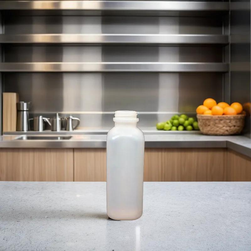 Juice Bottle 16 OZ HDPE Natural Square 38MM 240/Case