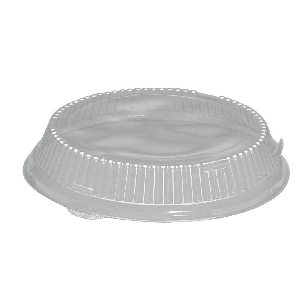 Lid Dome 10.25X1.375 IN 1 Compartment PET Clear Round For Plate Unhinged 200/Case