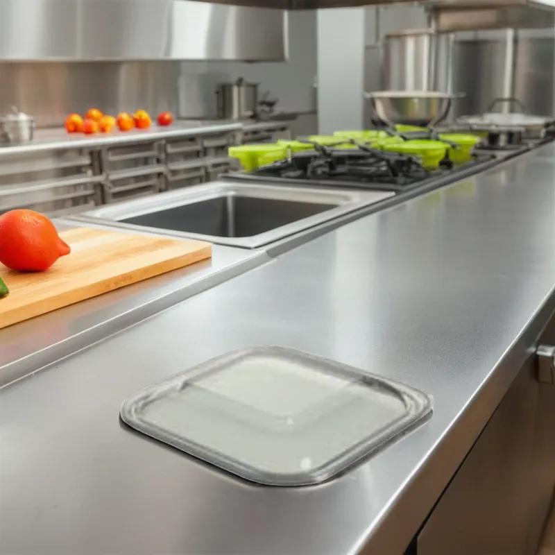 Thermosource Tooling Lid 9.25X9.25 IN 1 Compartment Plastic Clear For Container 400/Case