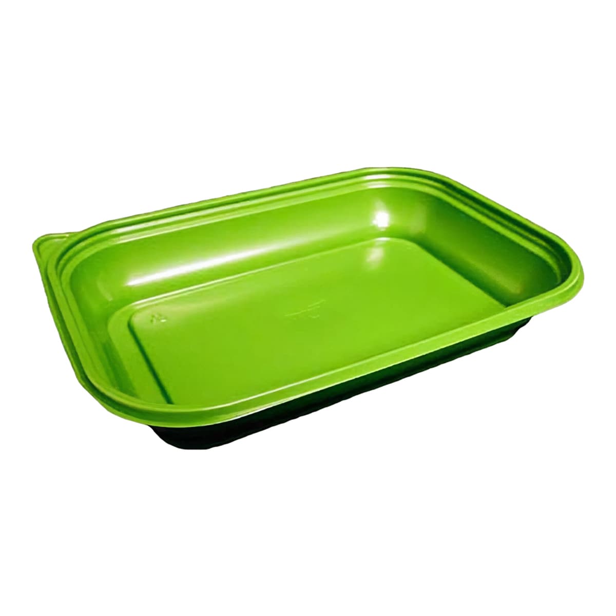 Thermosource Tooling Take-Out Container Base 10X7X1.75 IN PP Green Rectangle Microwave Safe 400/Case