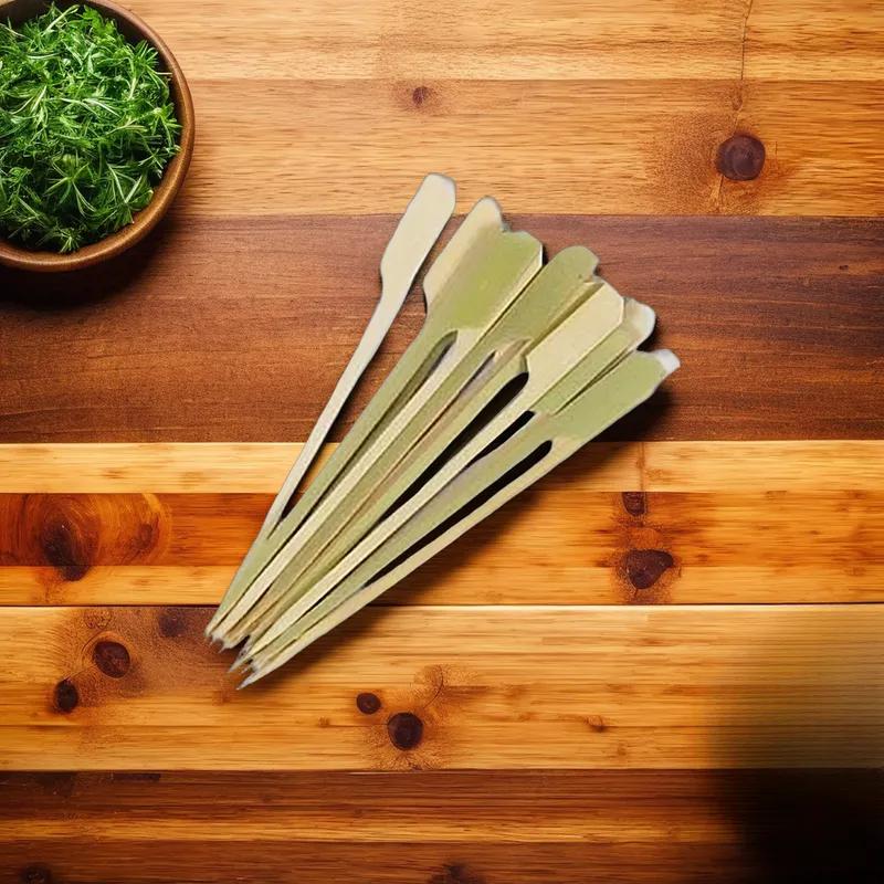 Paddle Pick Skewer 4.5 IN Bamboo 100 Count/Pack 10 Packs/Case 1000 Count/Case