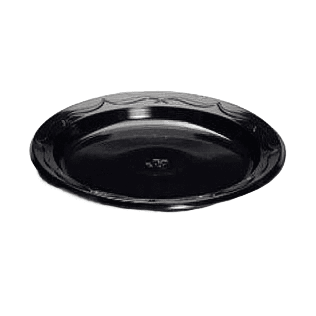Plate 6 IN Plastic Black 125 Count/Pack 8 Packs/Case 1000 Count/Case
