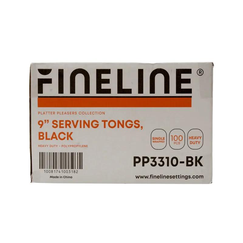Tongs 9 IN PP Black Heavy Duty Wrapped 100/Case