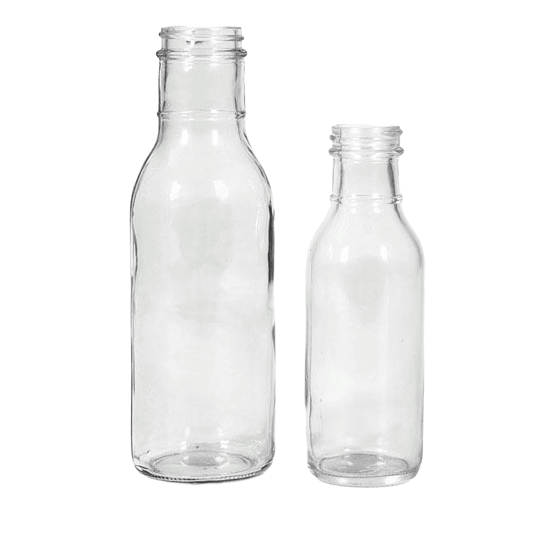 Bottle 12 OZ Glass Clear Ring Neck 12/Case