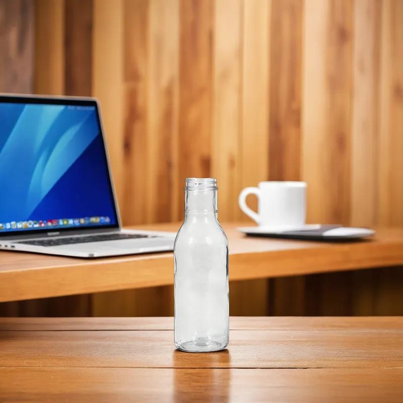 Bottle 12 OZ Glass Clear Ring Neck 12/Case