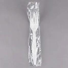 Poly King® Fork PP White Heavyweight Individually Wrapped 1000/Case